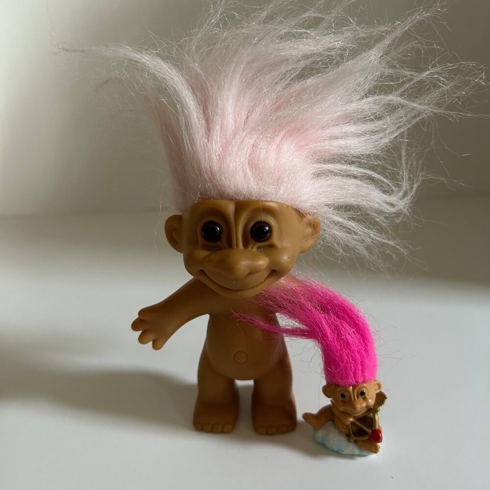 Vintage Russ Trolls Pink Hair